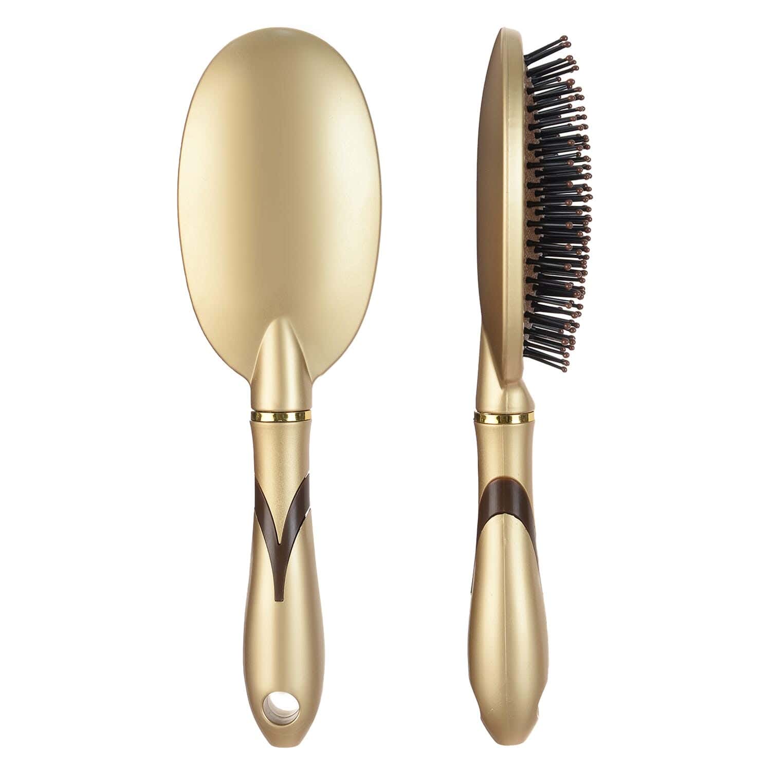 Home Oval Hair Brush, 25 cm - Gold