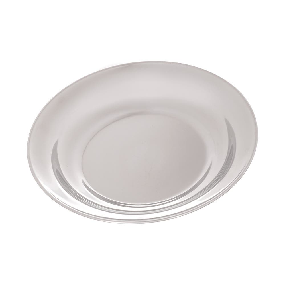 Aboud Stainless Steel Plate, Size 6 - Silver