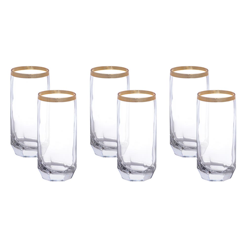 LAV Diamond Cup Set, 6 Pieces - Clear