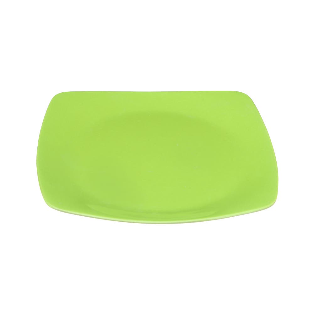 Zahra Elmohandes Melamine Flat Plate, Size 25.5 cm - Green
