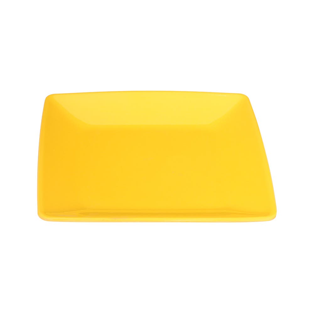 Zahra Elmohandes Melamine Flat Plate, Size 24 cm - Yellow