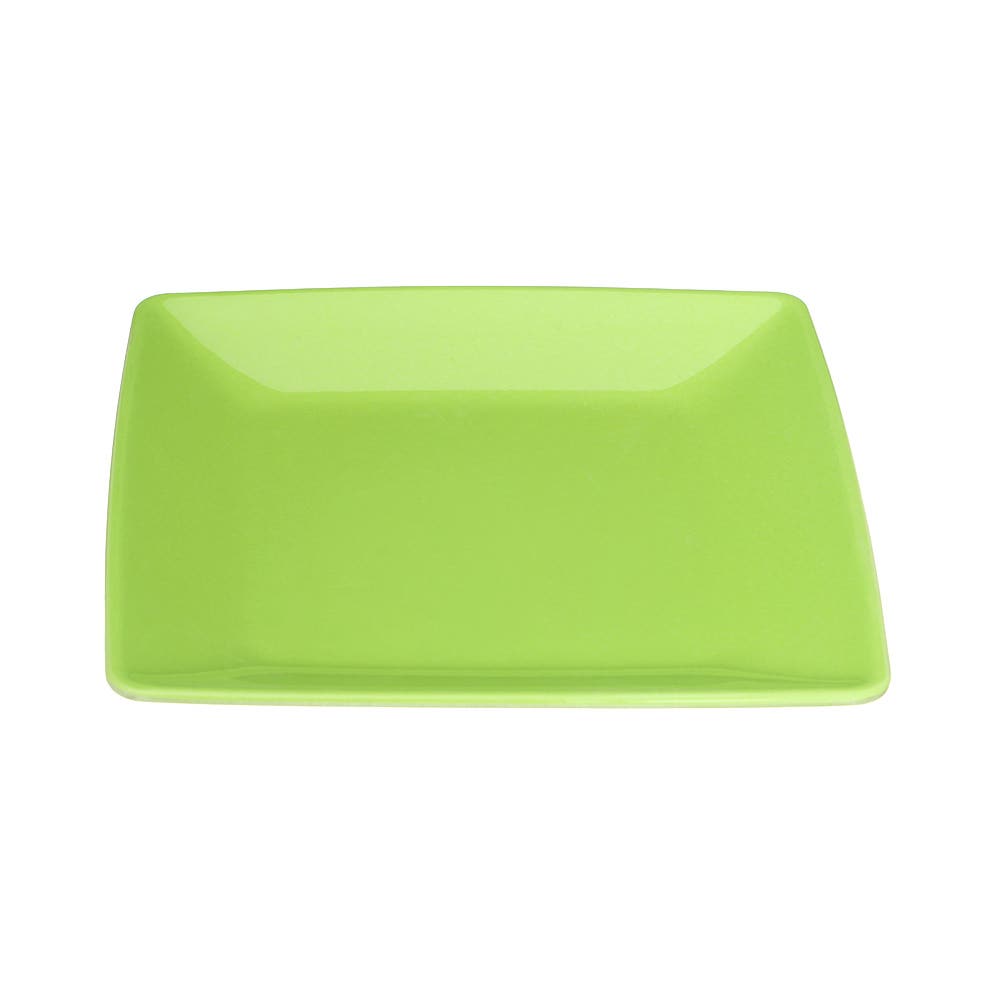Zahra Elmohandes Melamine Flat Plate, Size 24 cm - Green