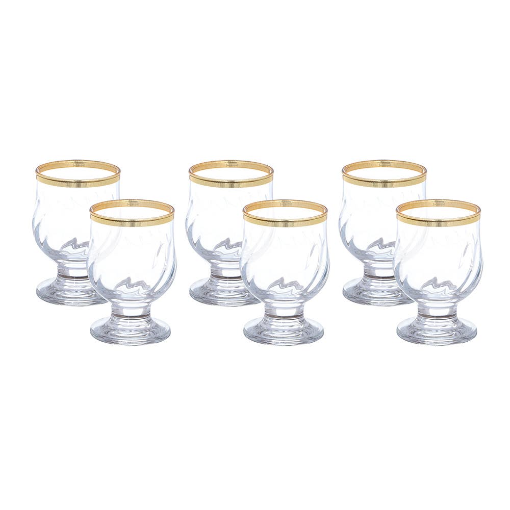 Lav Glass Drinkware Set, 6 Pieces - Clear