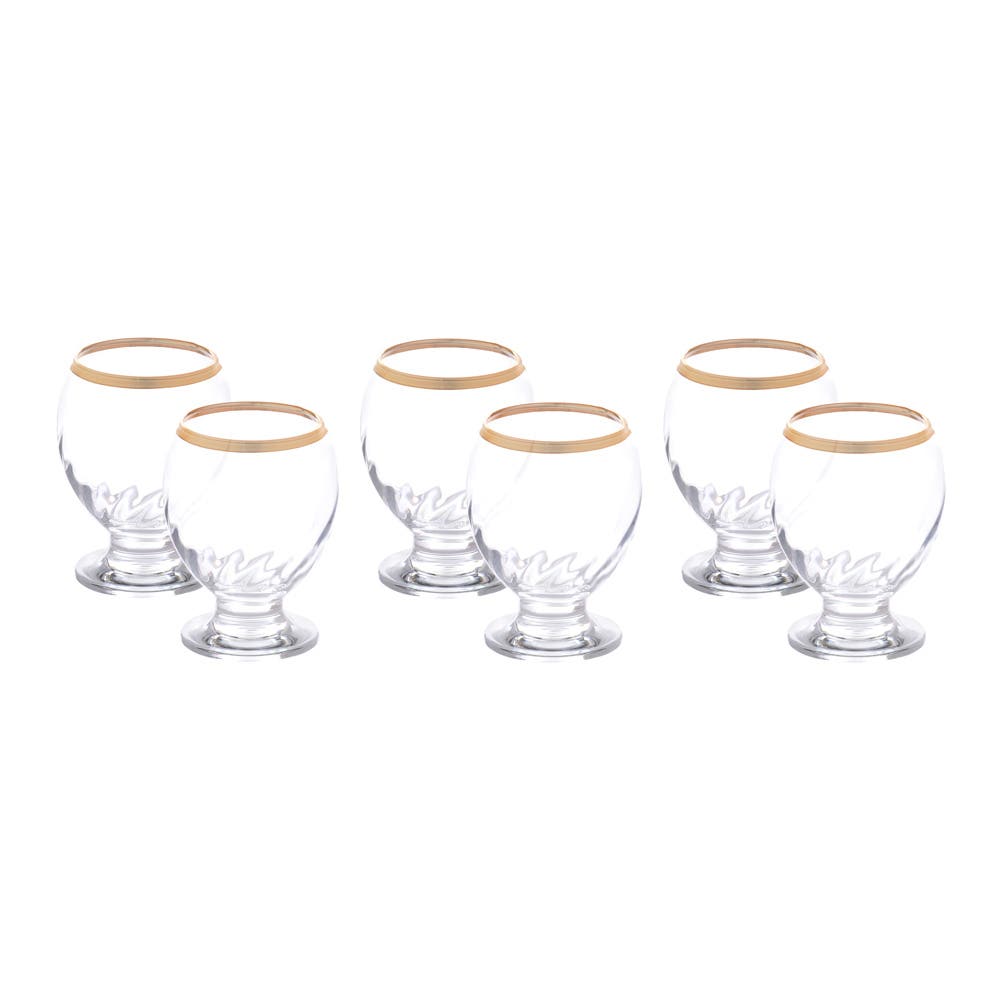 Lav Glass Drinkware Set, 6 Pieces - Clear