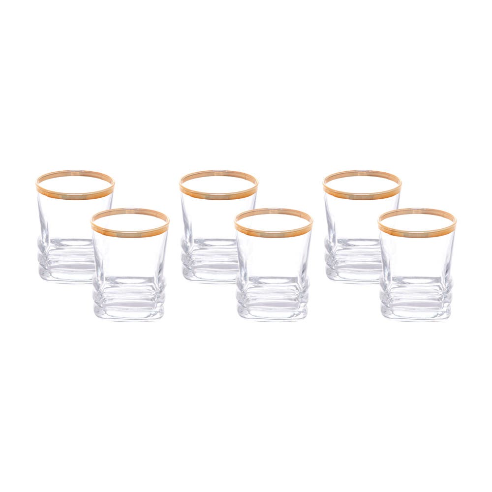 Lav Glass Coffee Cup Set, 6 Pieces - Clear