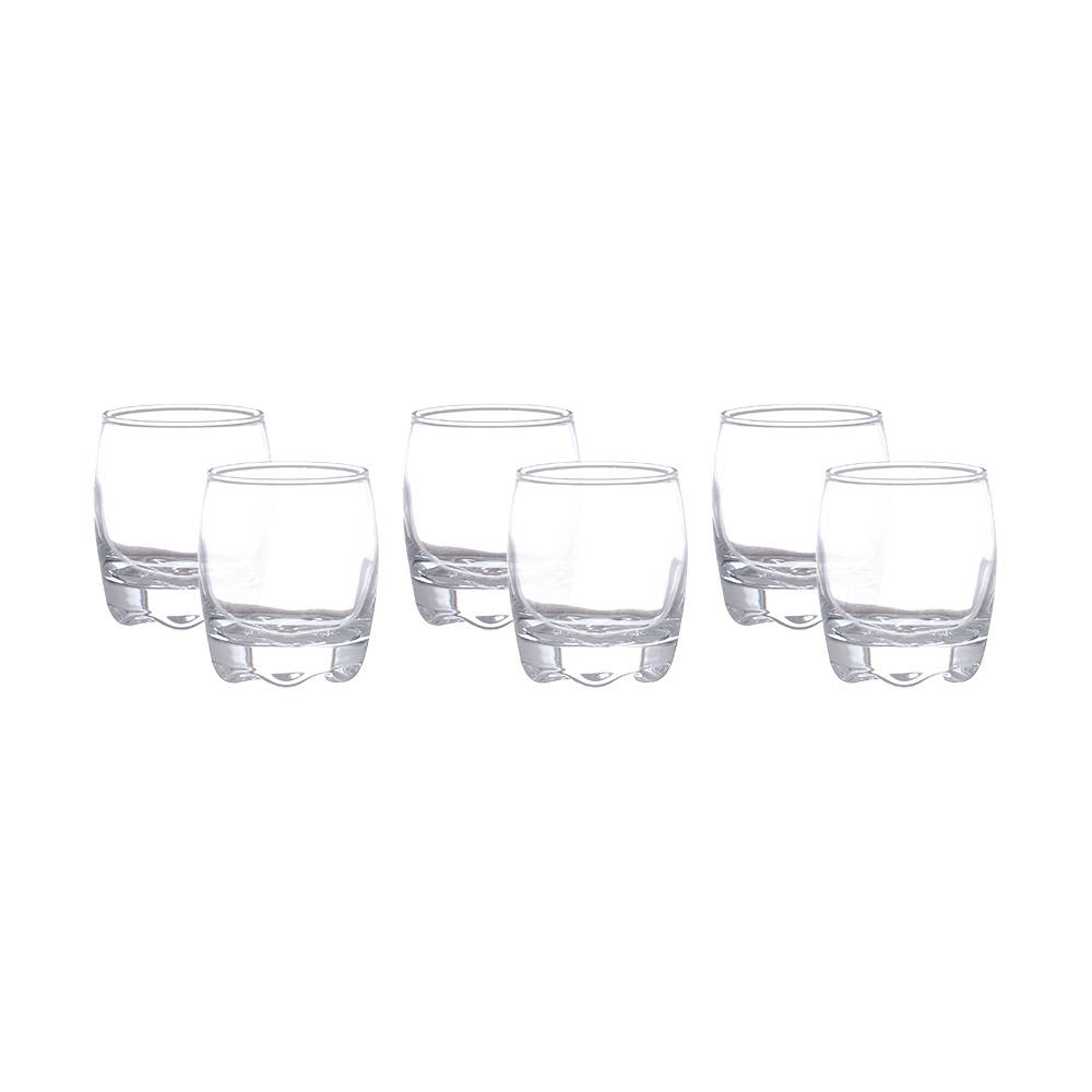 Lav Glass Coffee Cup Set, 6 Pieces - Clear