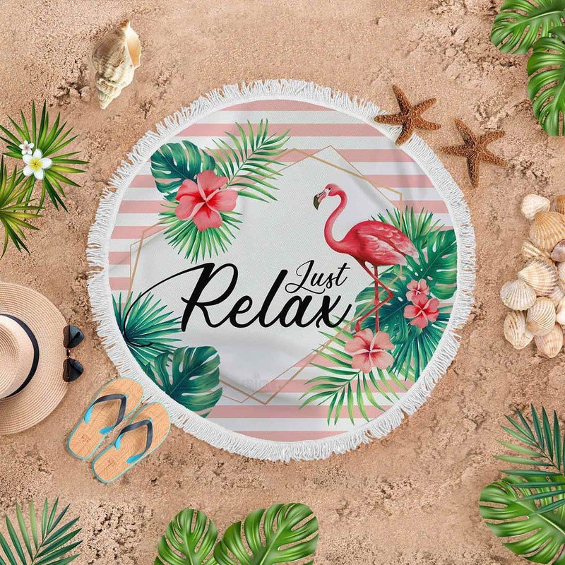 Velvet Beach Rug, 145 cm - Multicolor