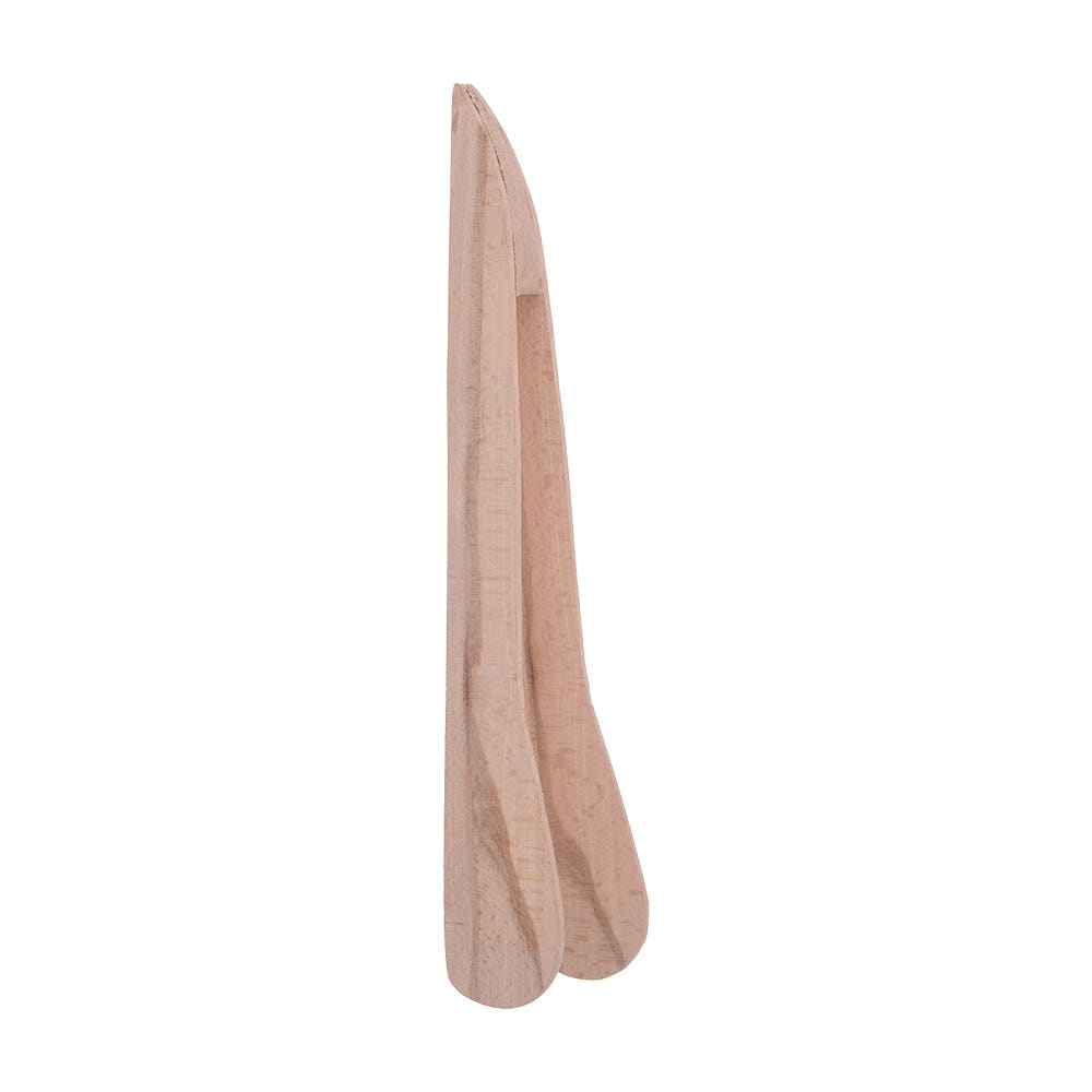 El Zahra Wood Food Tong - Beige