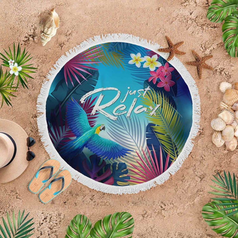 Velvet Beach Rug, 145 cm - Multicolor