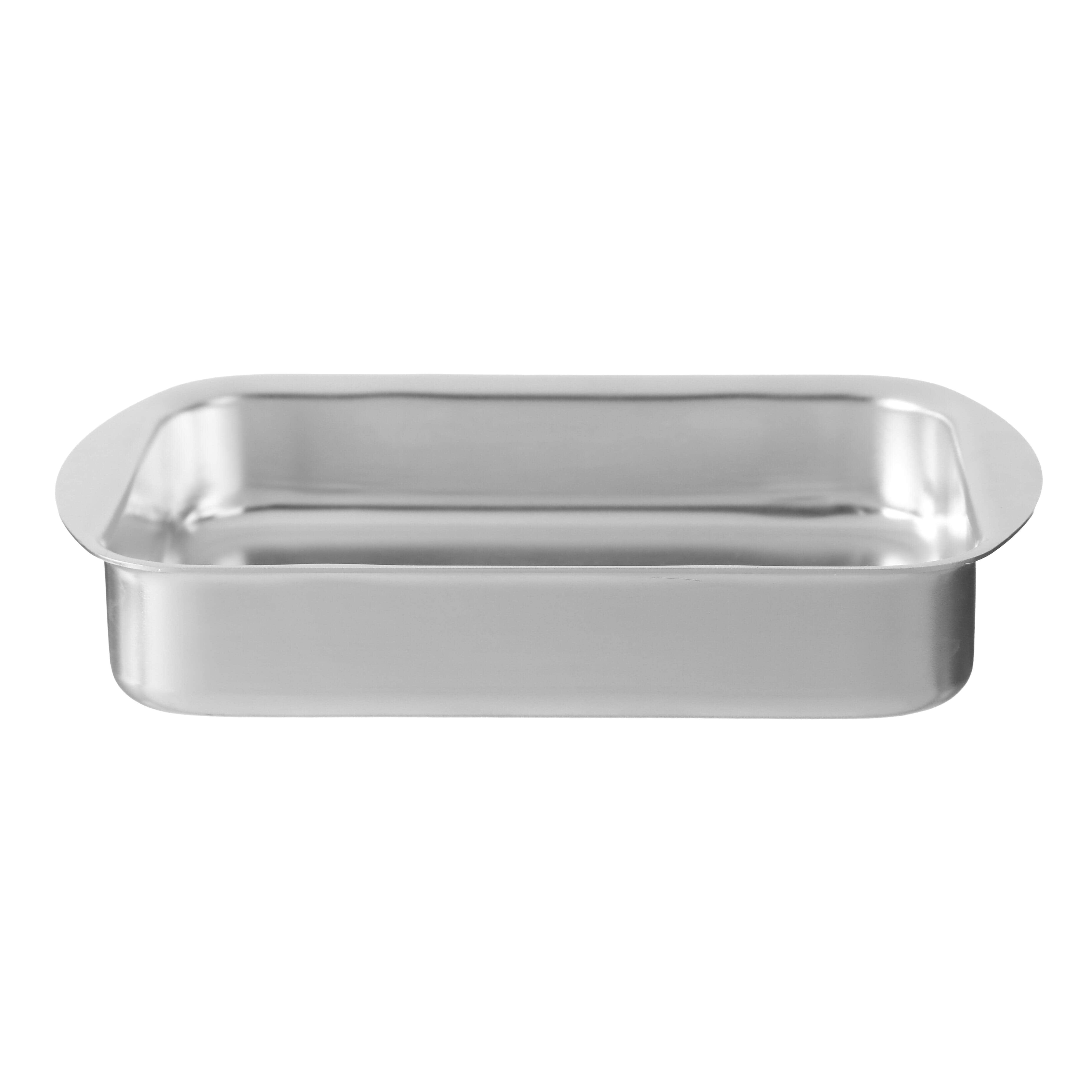 Nouval Rectangular Aluminium Oven Dish, 25 cm - Silver