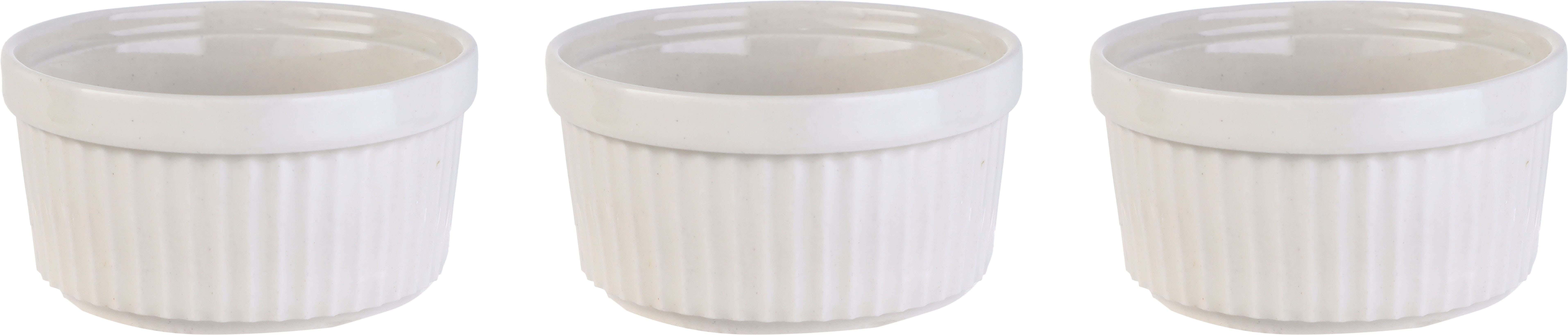Porcelain Bowl Set, 3 Pieces, 10 cm - Off White