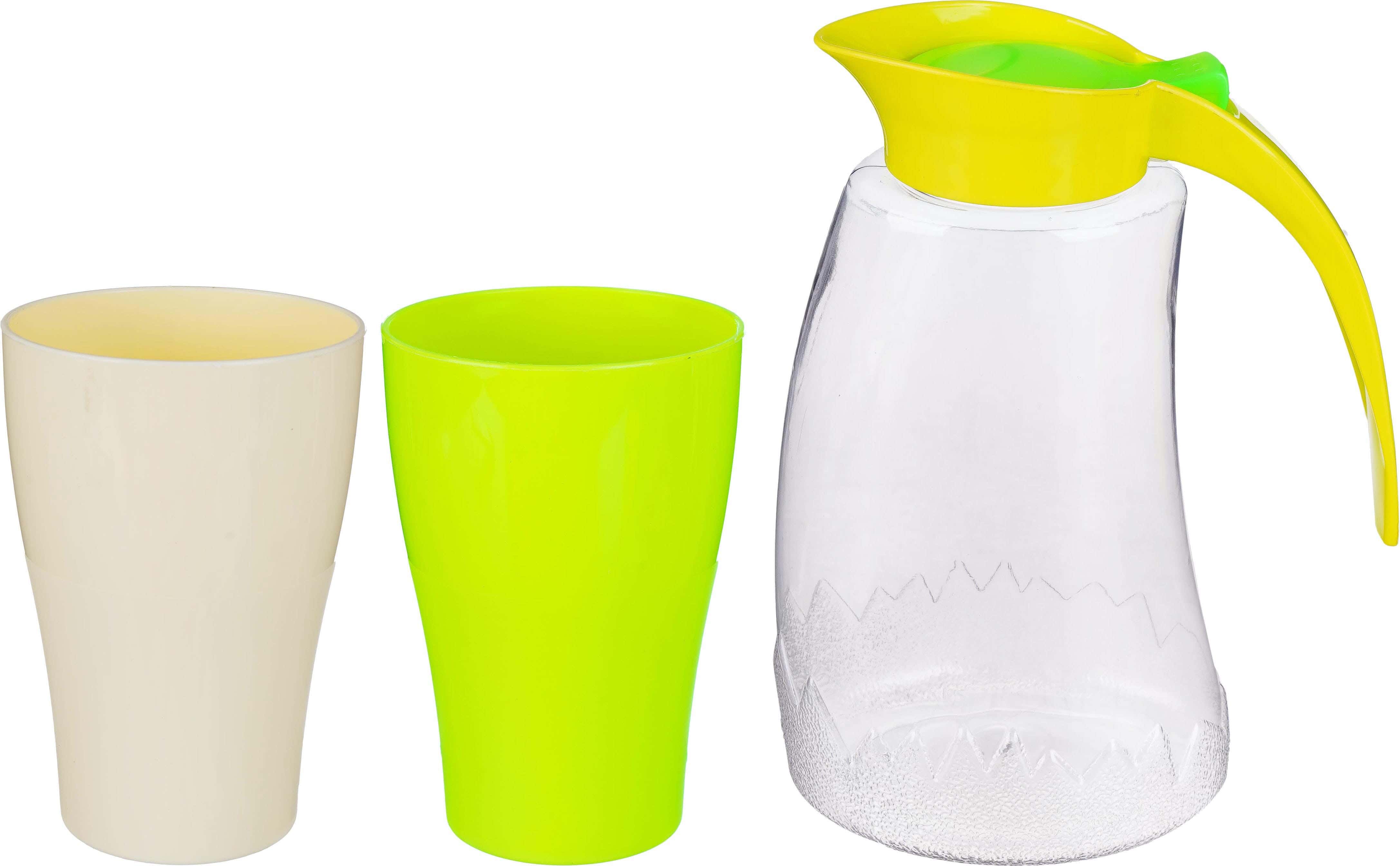 Lamsa Plast Plastic Flask Set, 3 Pieces - Clear Lemone