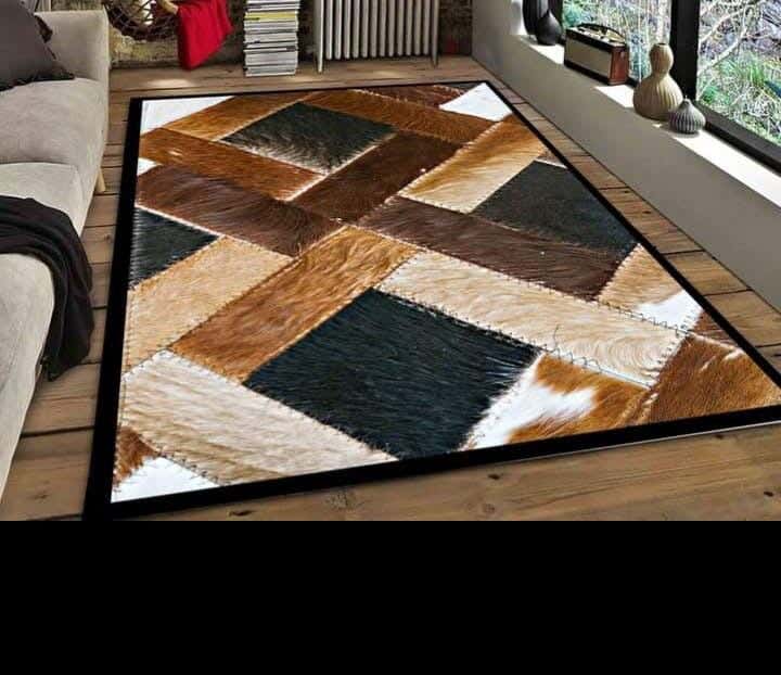 Line Sleep Dots Fabric Carpet protector, 200x300 cm - Multicolor