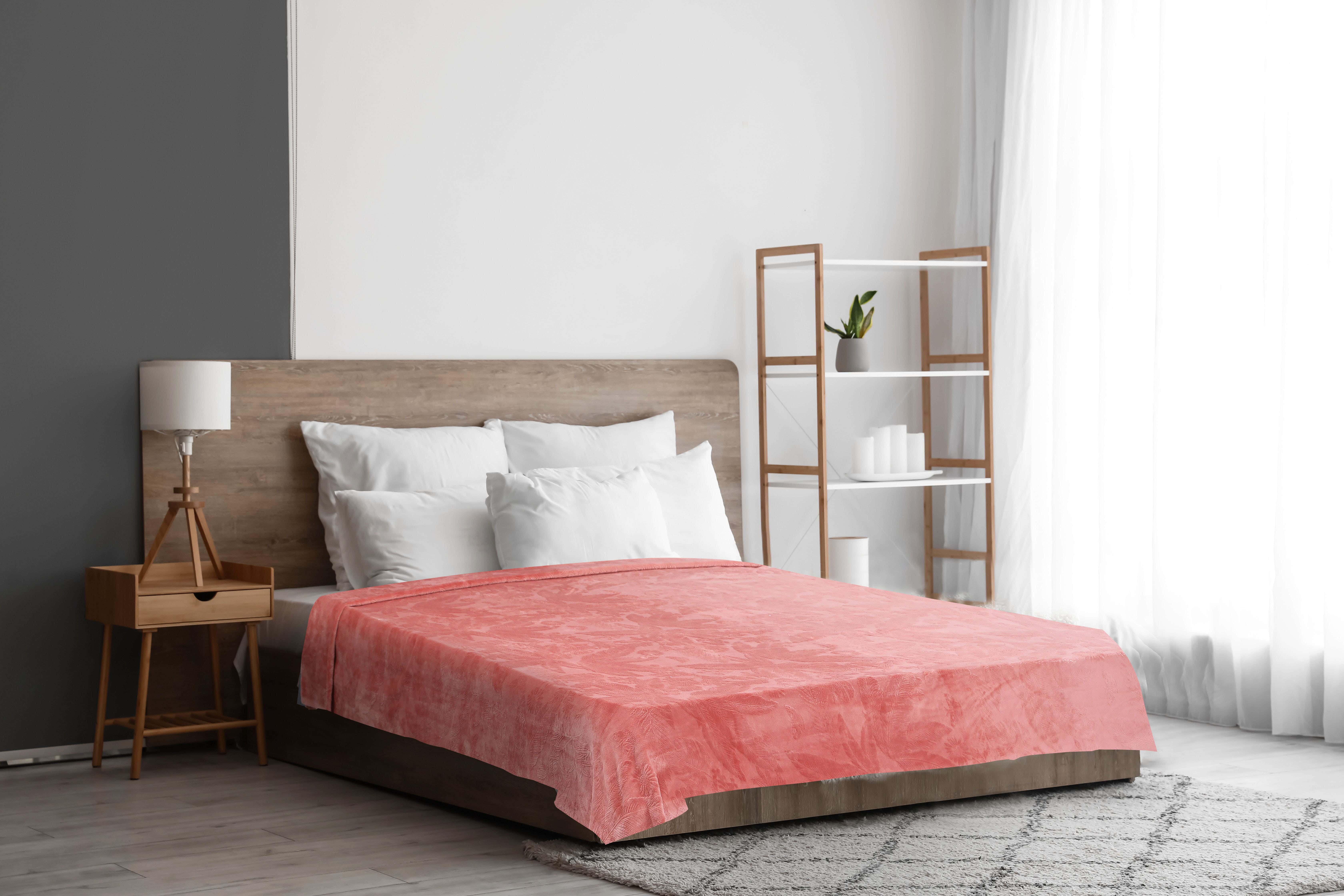 Berlianty Velvet Bed Heater, 220x240cm, 1800 gm - Dark Orange