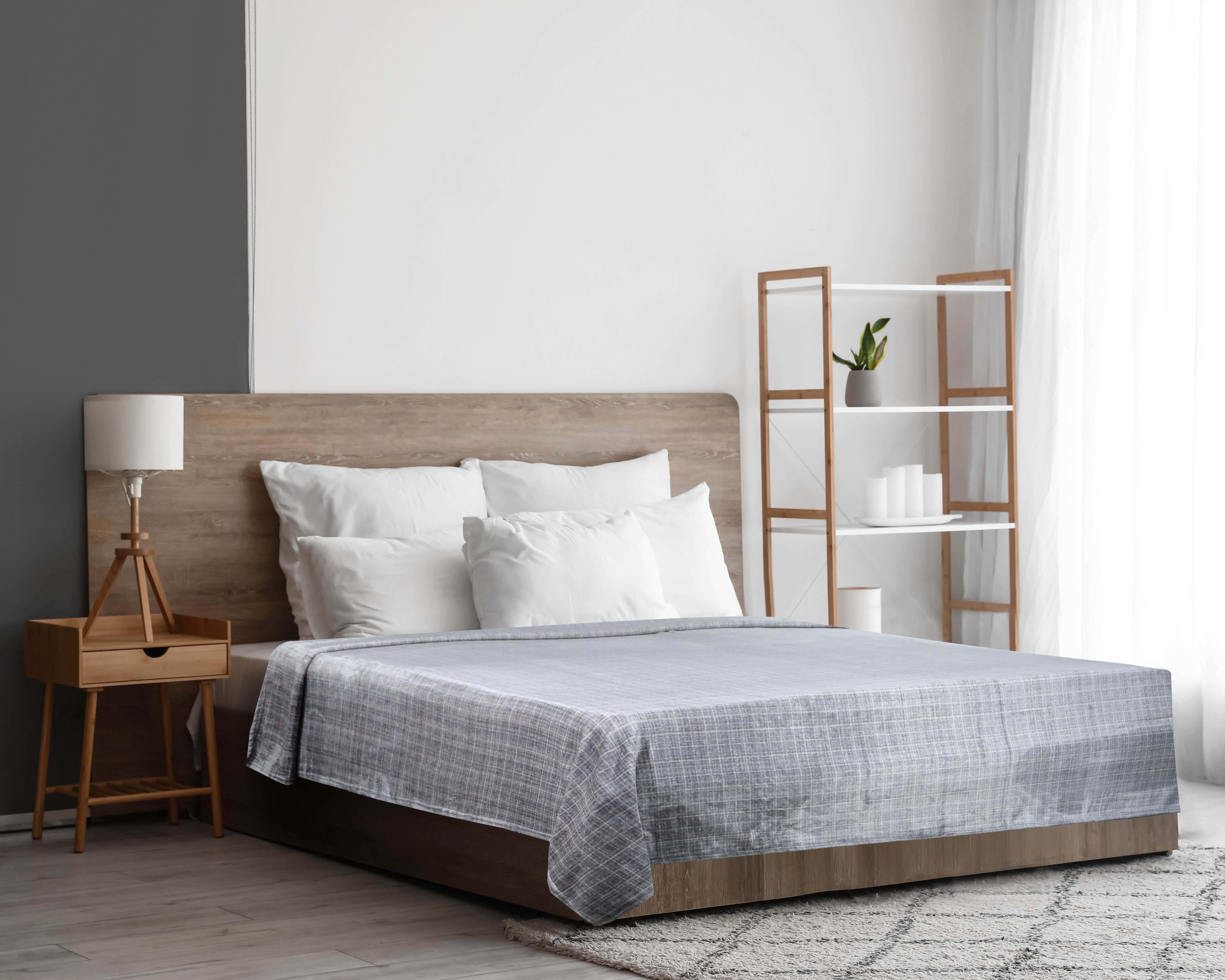 Dream Bed Velvet Heater, 220X240 cm, Approx. 1850 Gm - Grey