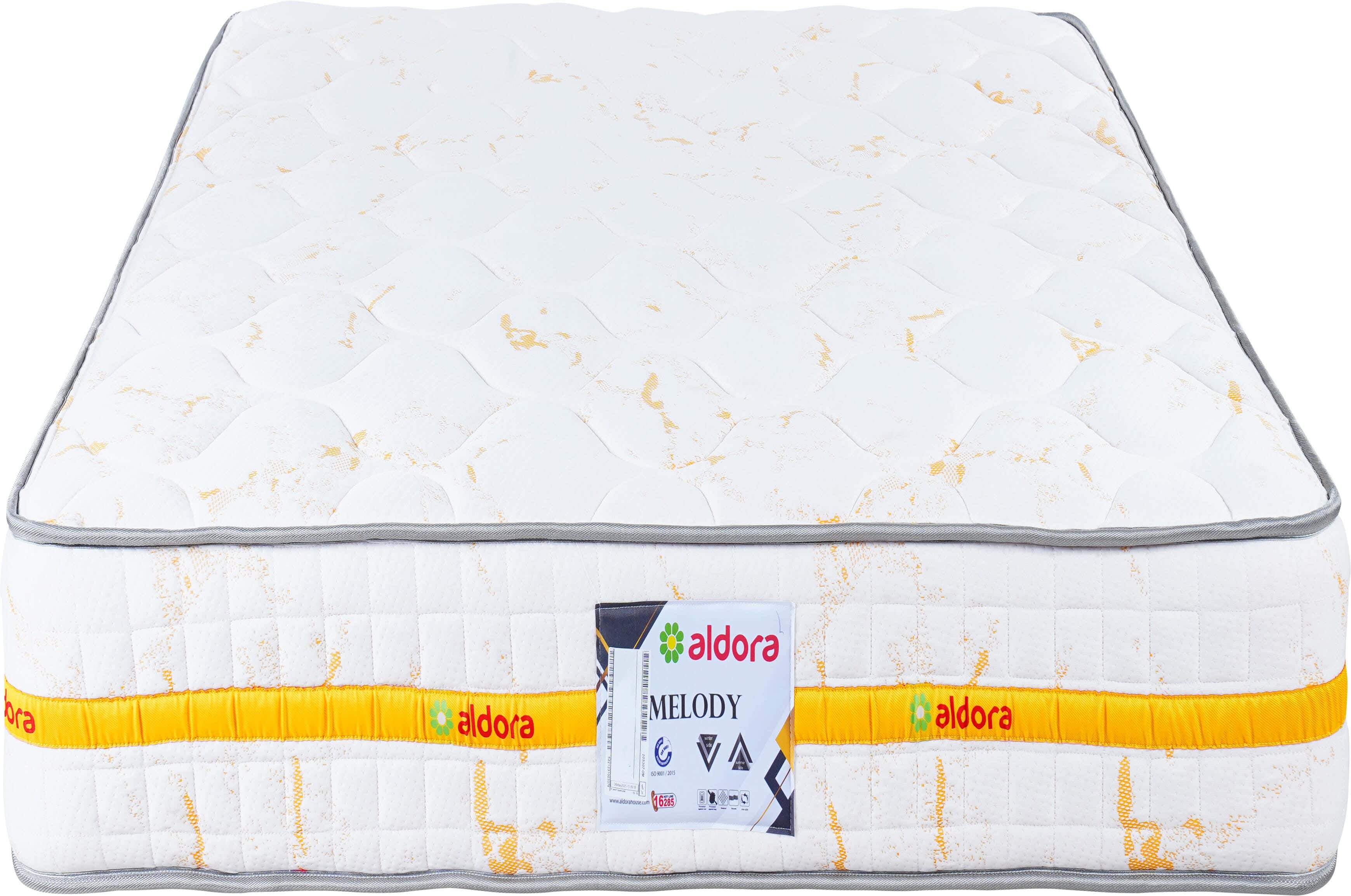 New Melody Aldora Mattress, Connected Springs, 120x195 cm, Height 26 cm - White