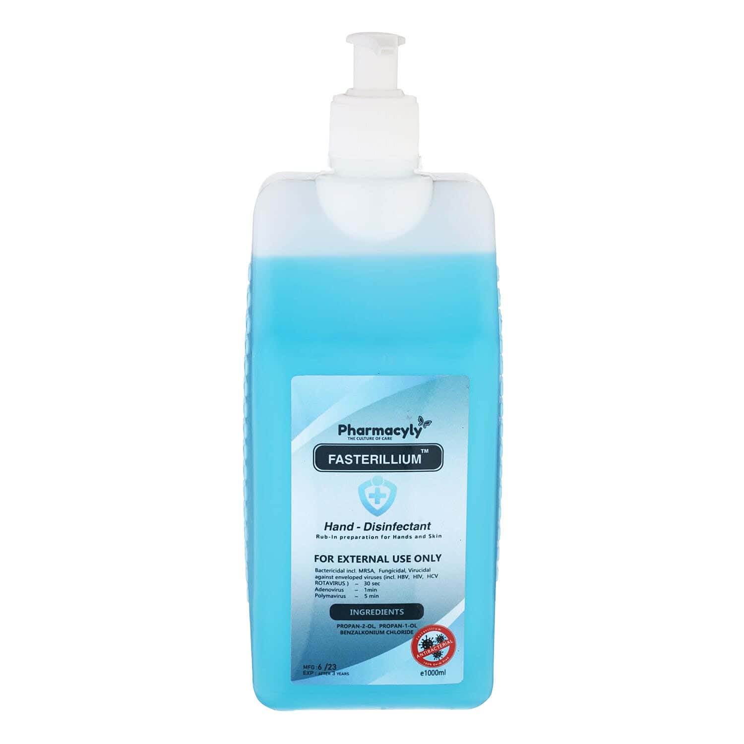 BodyGuard Hand Sanitizer Liquid, 1000 ml - Blue
