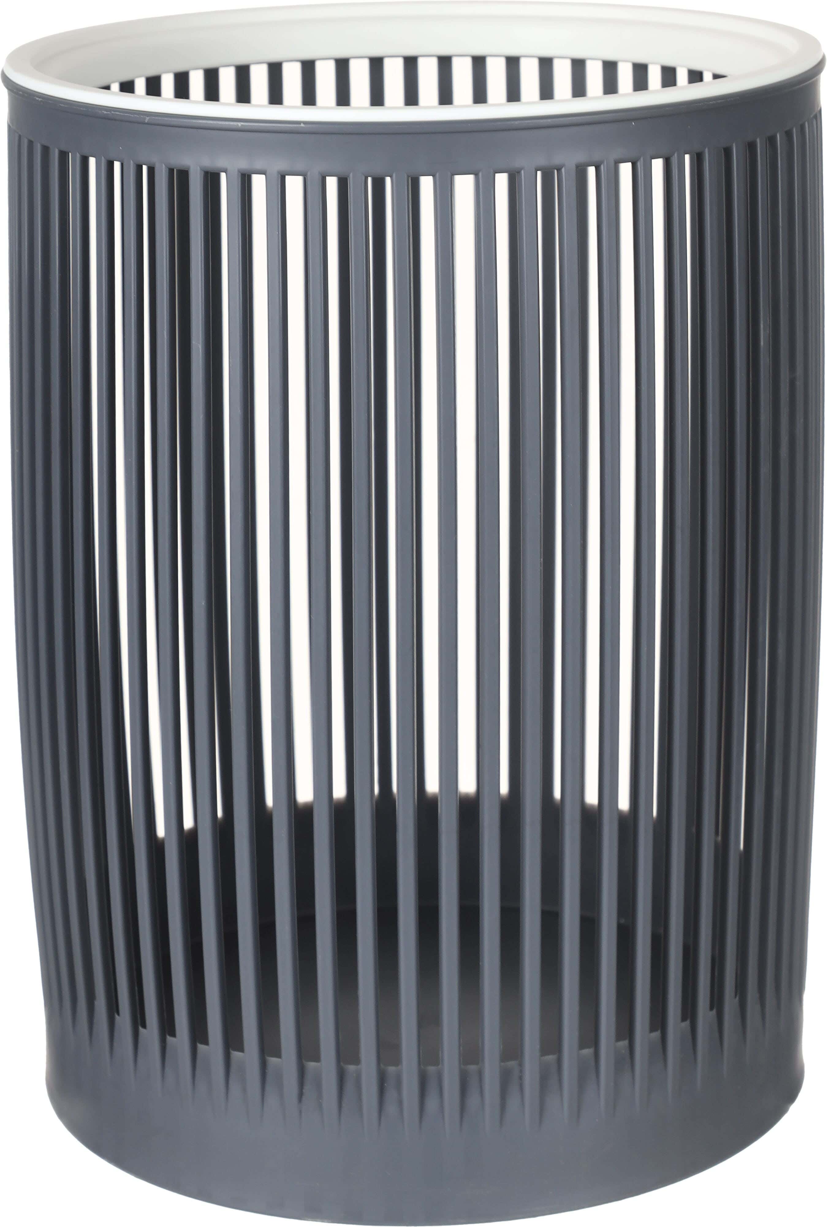 Al Wataneya Lili Plastic Trash Bins, 22×22×29 cm - Dark Grey