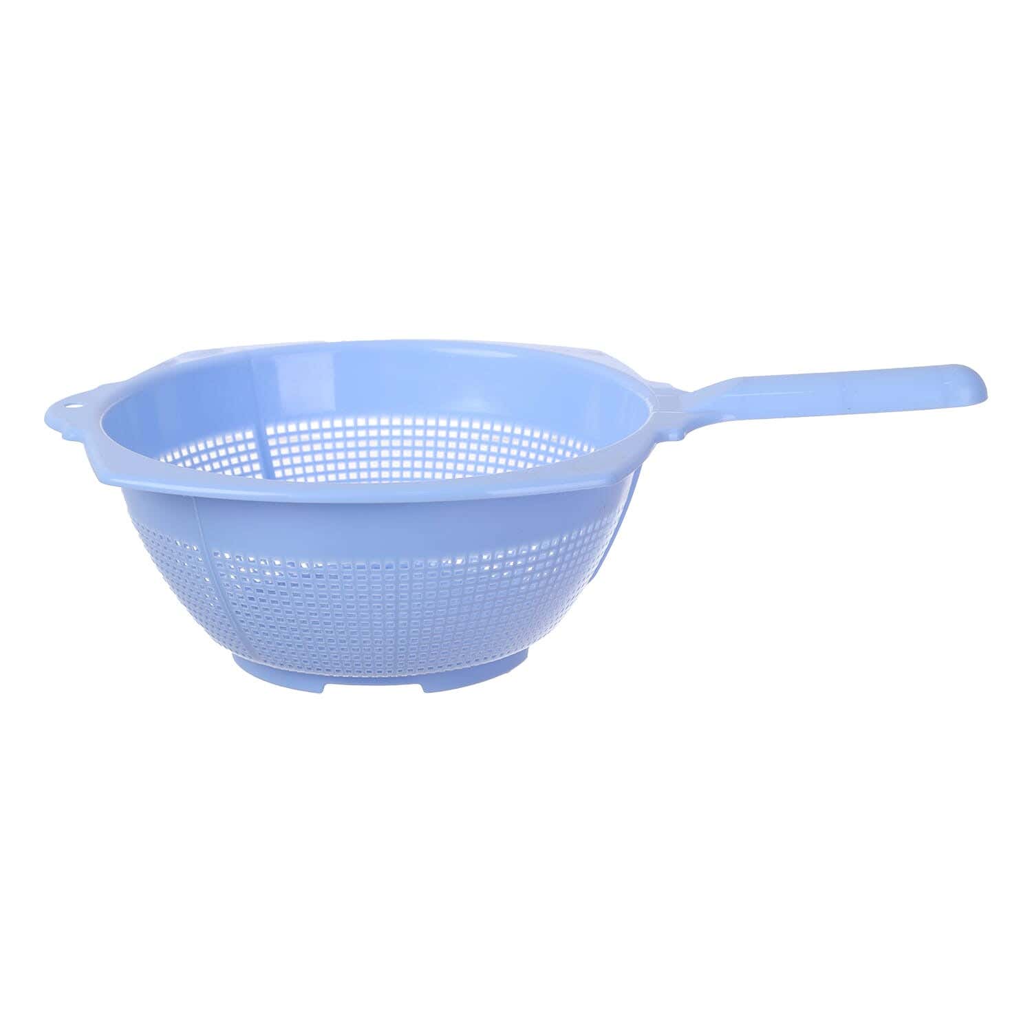Lamsa Plast Strainer With Hand, 24×38 cm - Blue