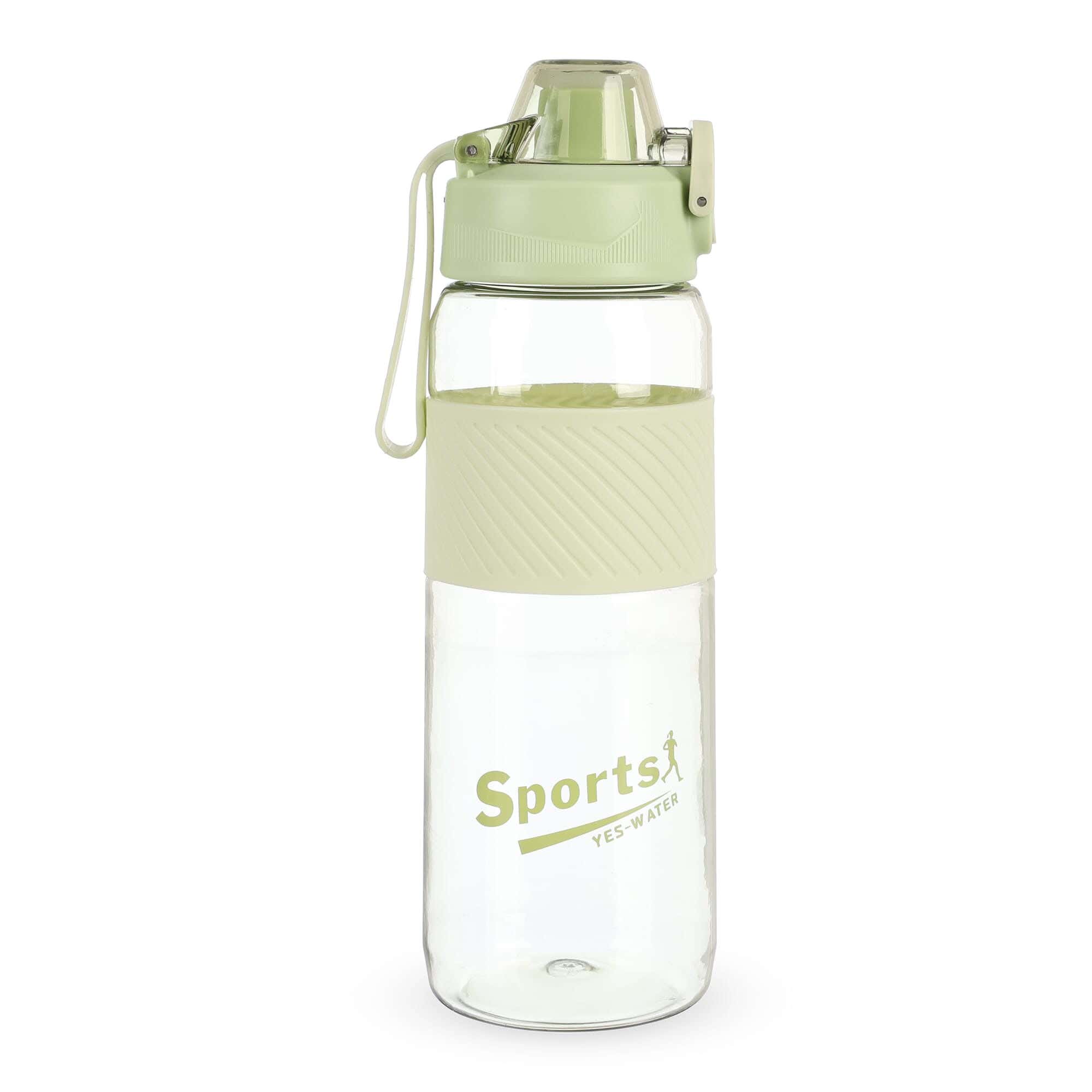 Sports Water Bottle, 900Ml, With Top Lock, Plastic - Green