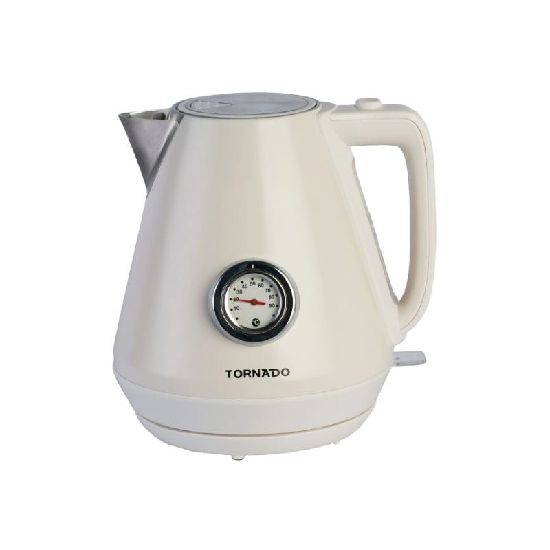جهاز مطبخ Tornado TKP-2217-TC Electric Kettle, 2200 watt 1.7 liter - White