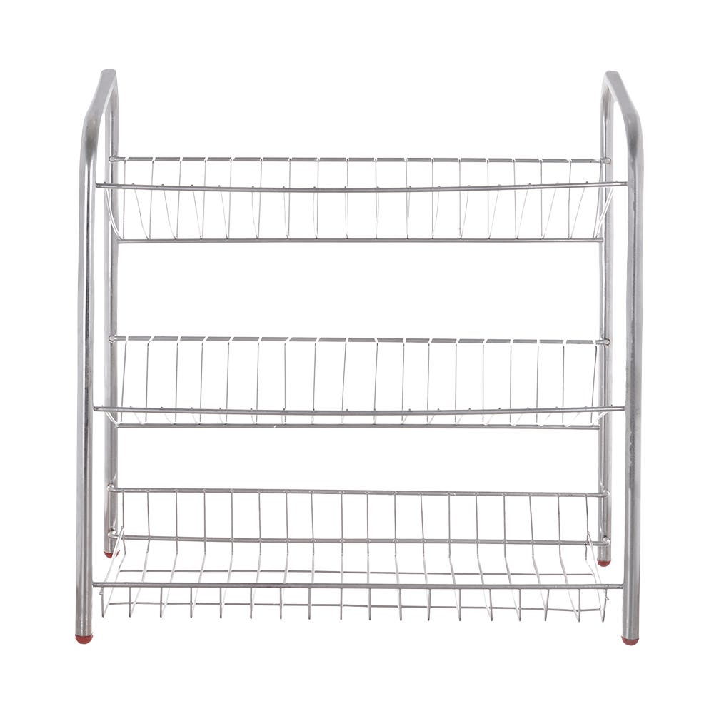 El Nozha Dishes Rack, 3 Tier, 50 cm - Silver