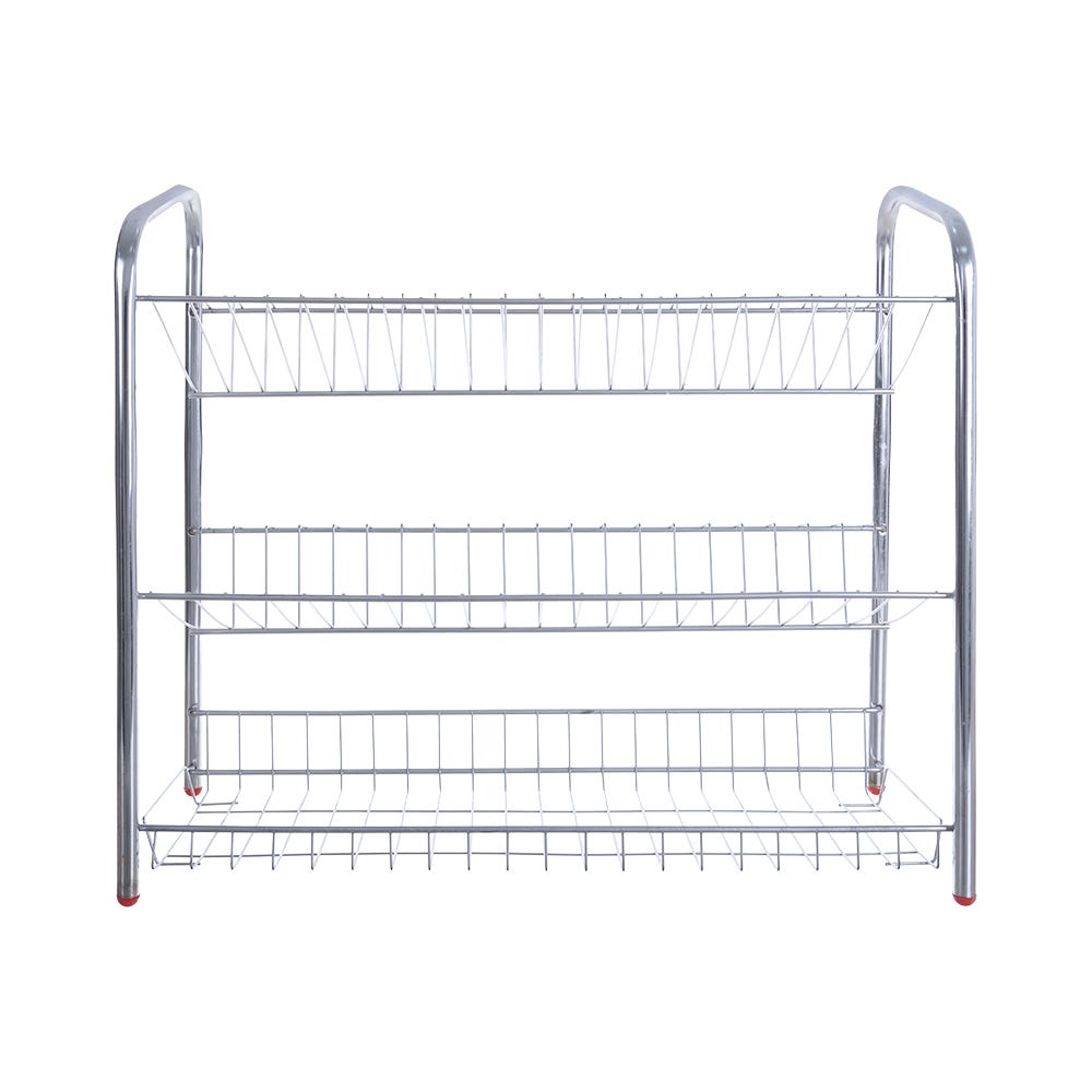El Nozha Dishes Racks, 3 Tier, 60 Cm - Silver
