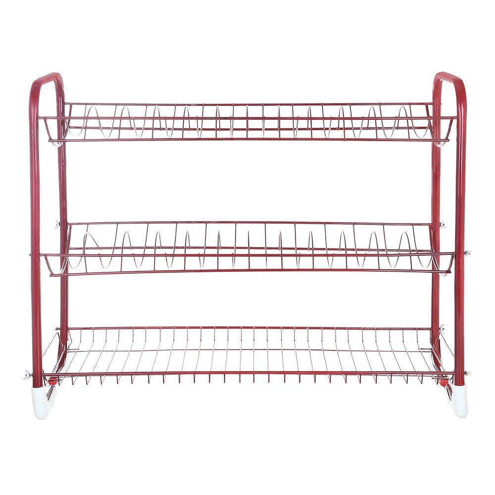 El Nozha Dishes Racks, 3 Tier, 60?25 Cm - Dark Red