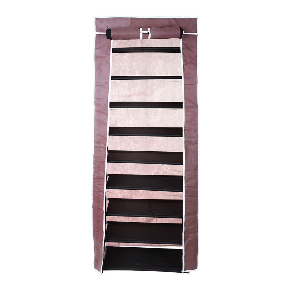 Alalamyia Fabric Shoe Rack, 9 Shelves, 160 × 30 × 60 Cm - Brown