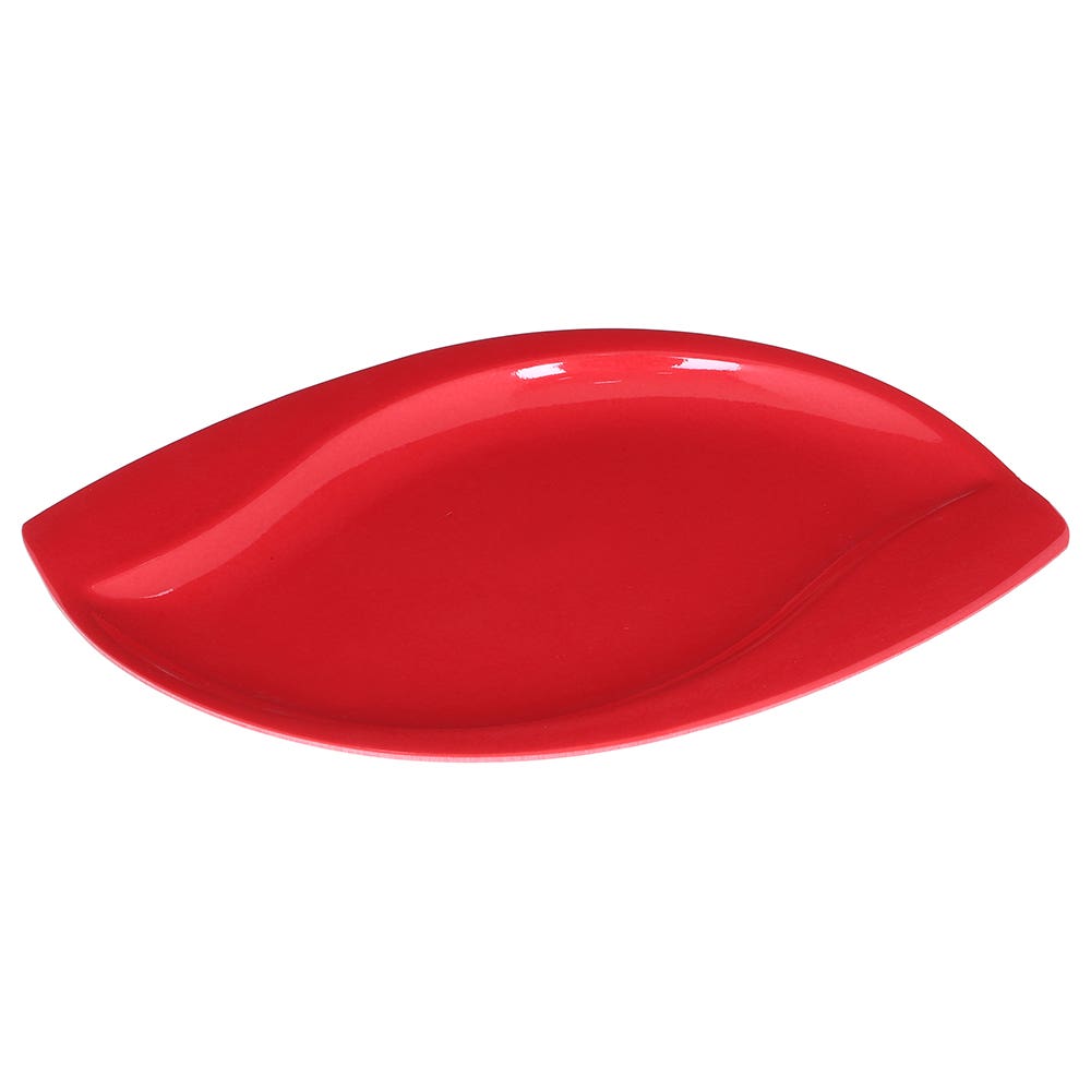 Zahraa El Mohandes Flat Melamine Plate, 34 cm - Red