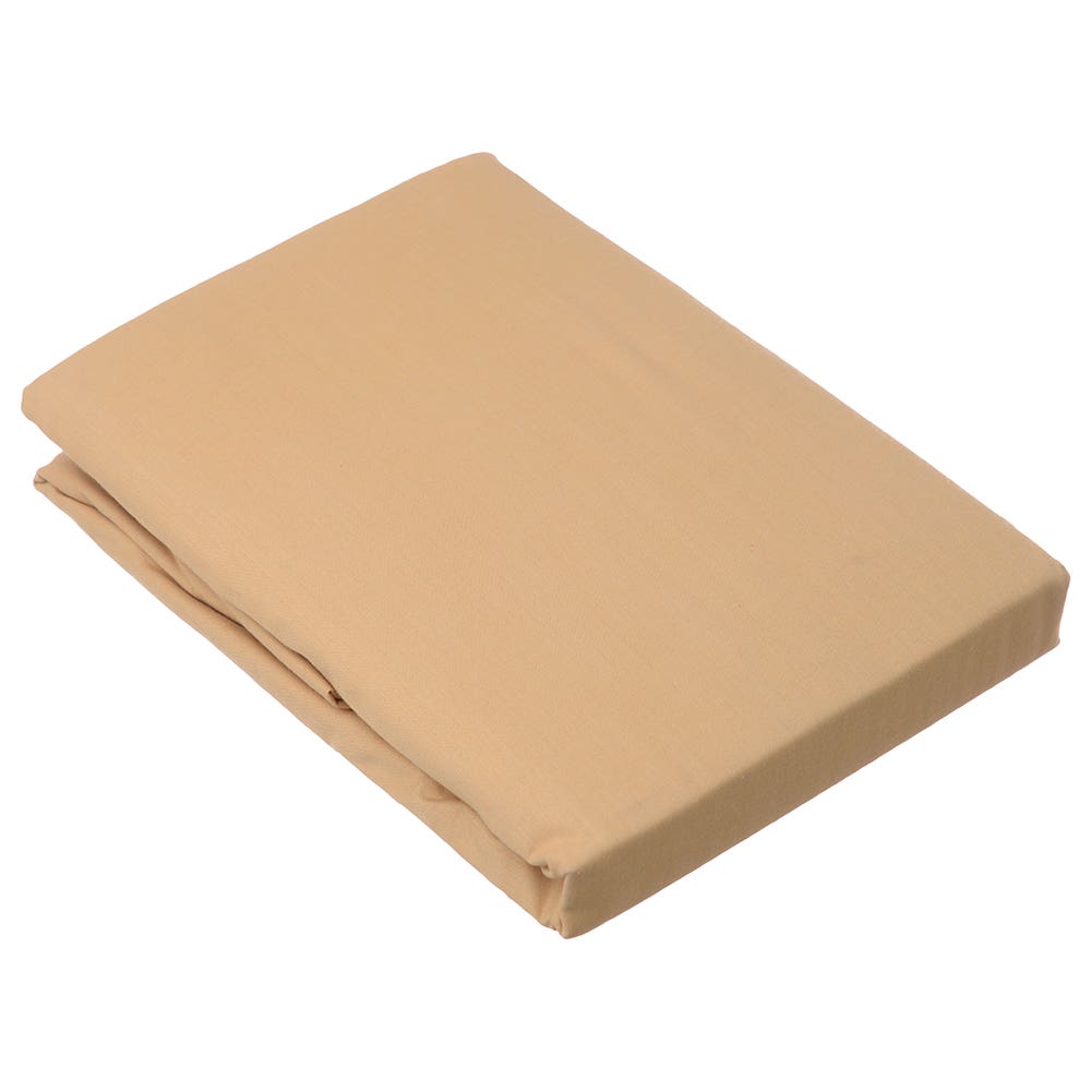 Nice Home Cotton Bed Sheet, 160×200 cm - Beige