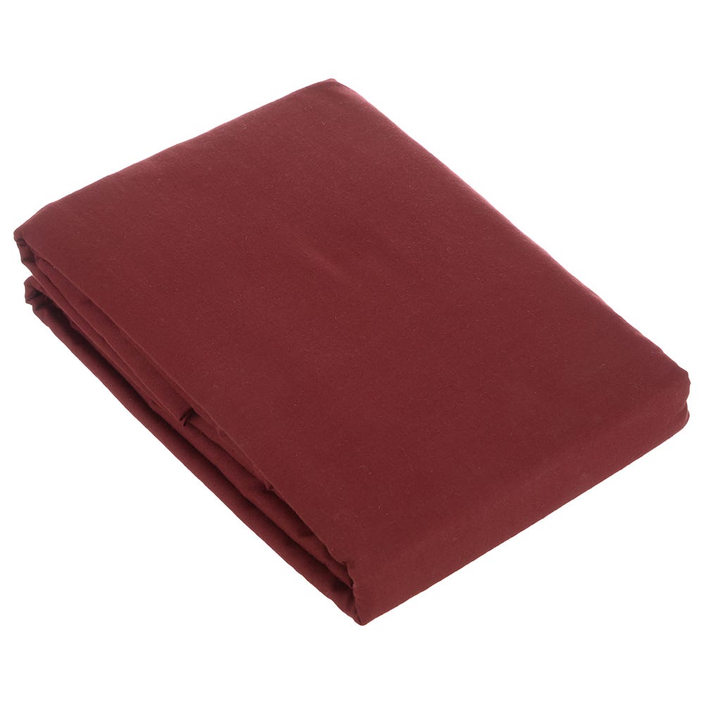 Nice Home Cotton Bed Sheet, 160×200 cm - Dark Red