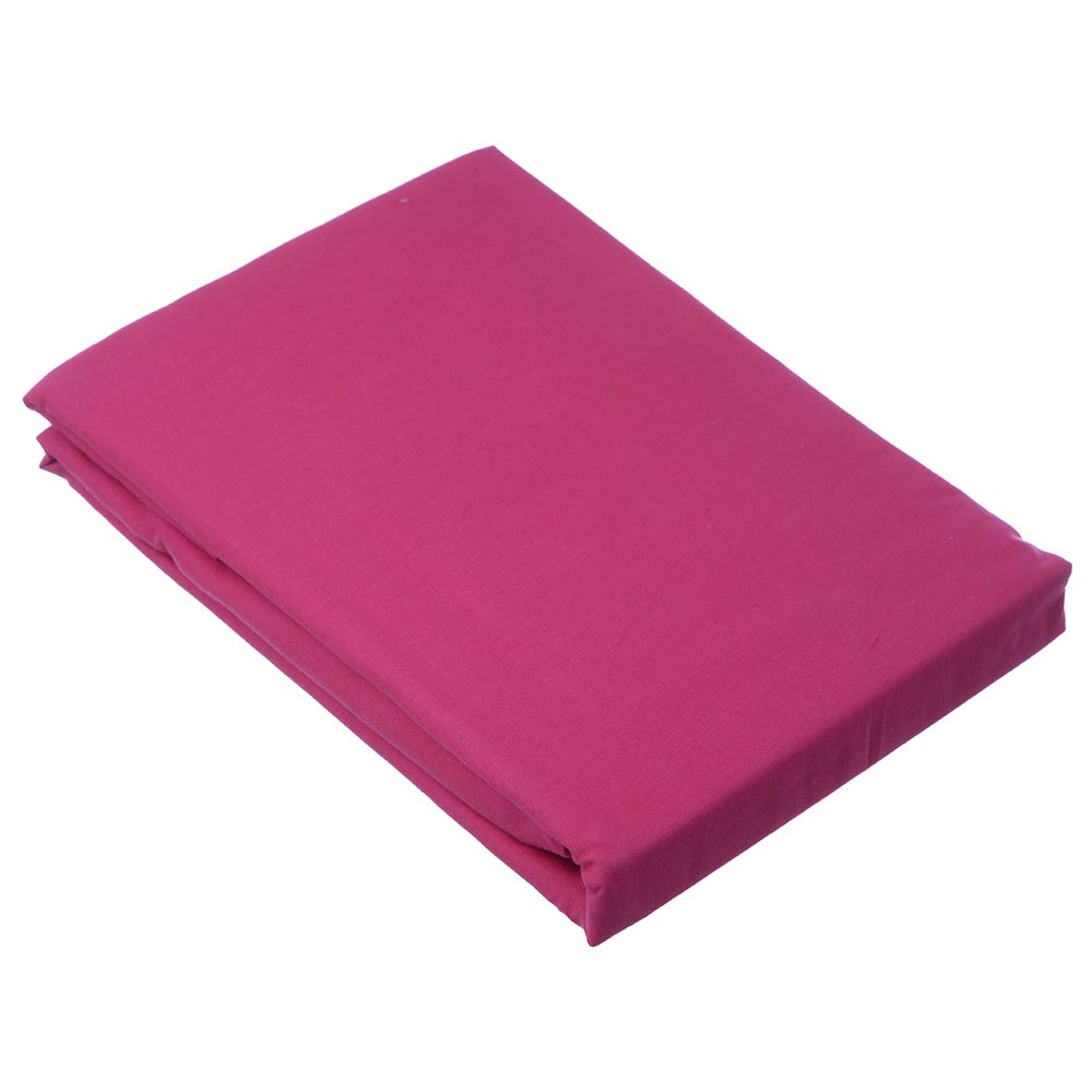 Nice Home Cotton Bed Sheet, 180×200 cm - Fuchsia