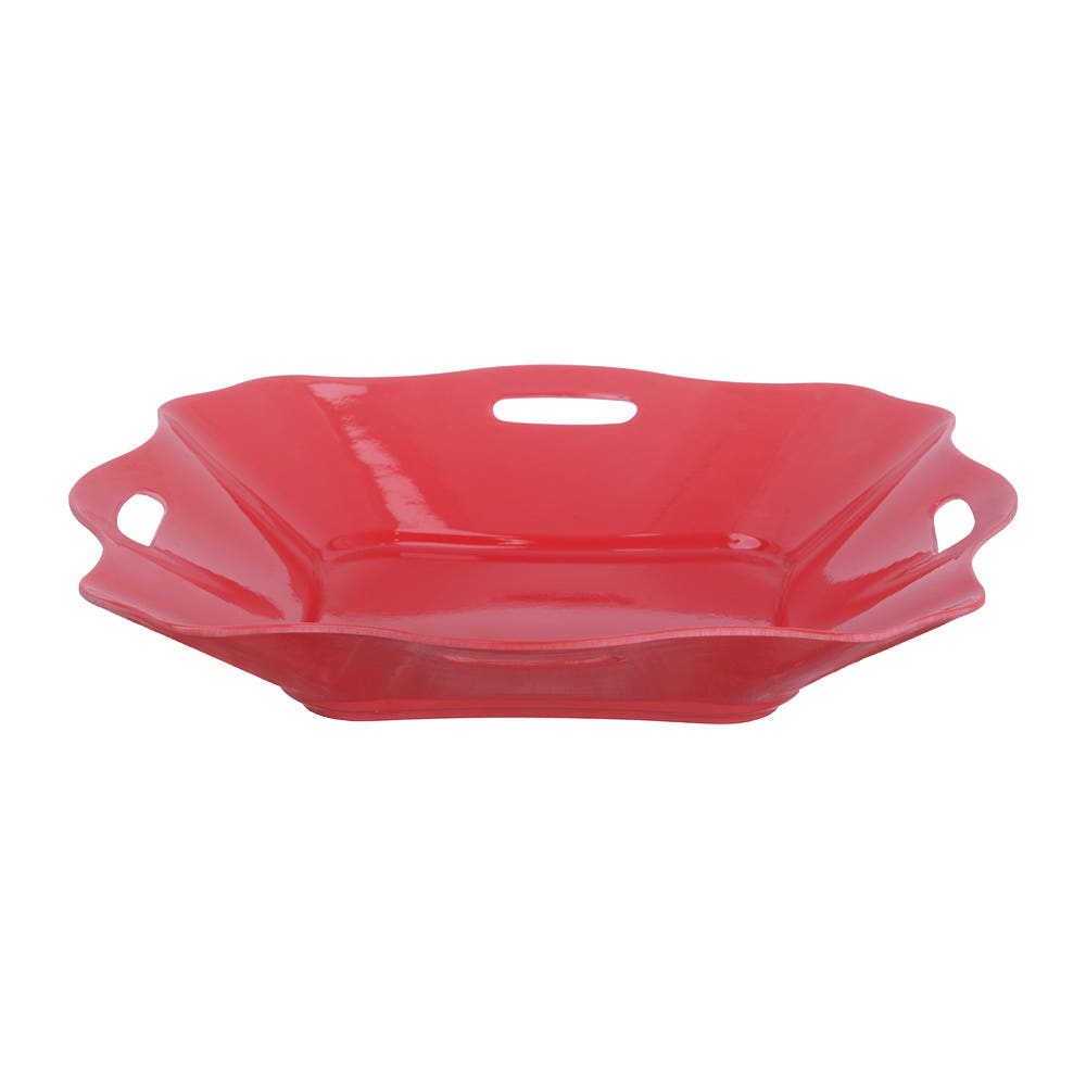Zahra Elmohandes Fruit Plate Melamine, 31 cm - Red