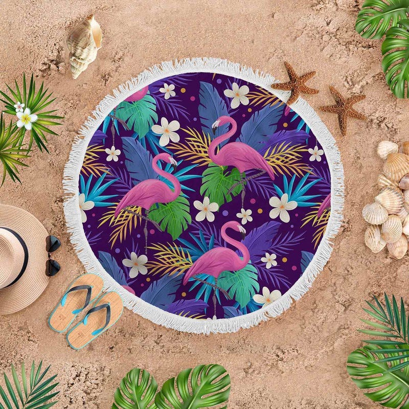 Velvet Beach Rug, 145 cm - Multicolor