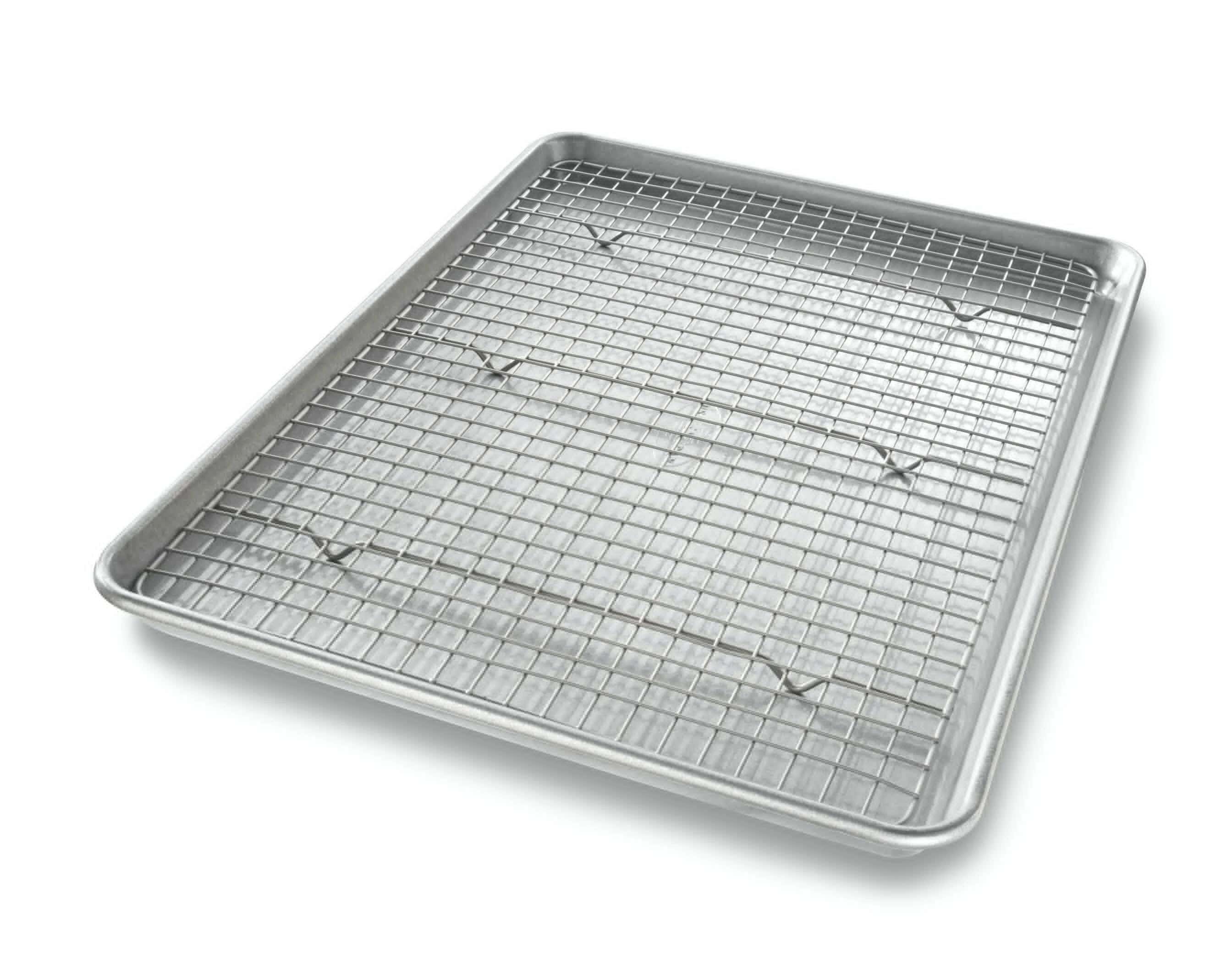 Aluminum oven tray, 20.25 x 14.25 x 1 cm - Silver