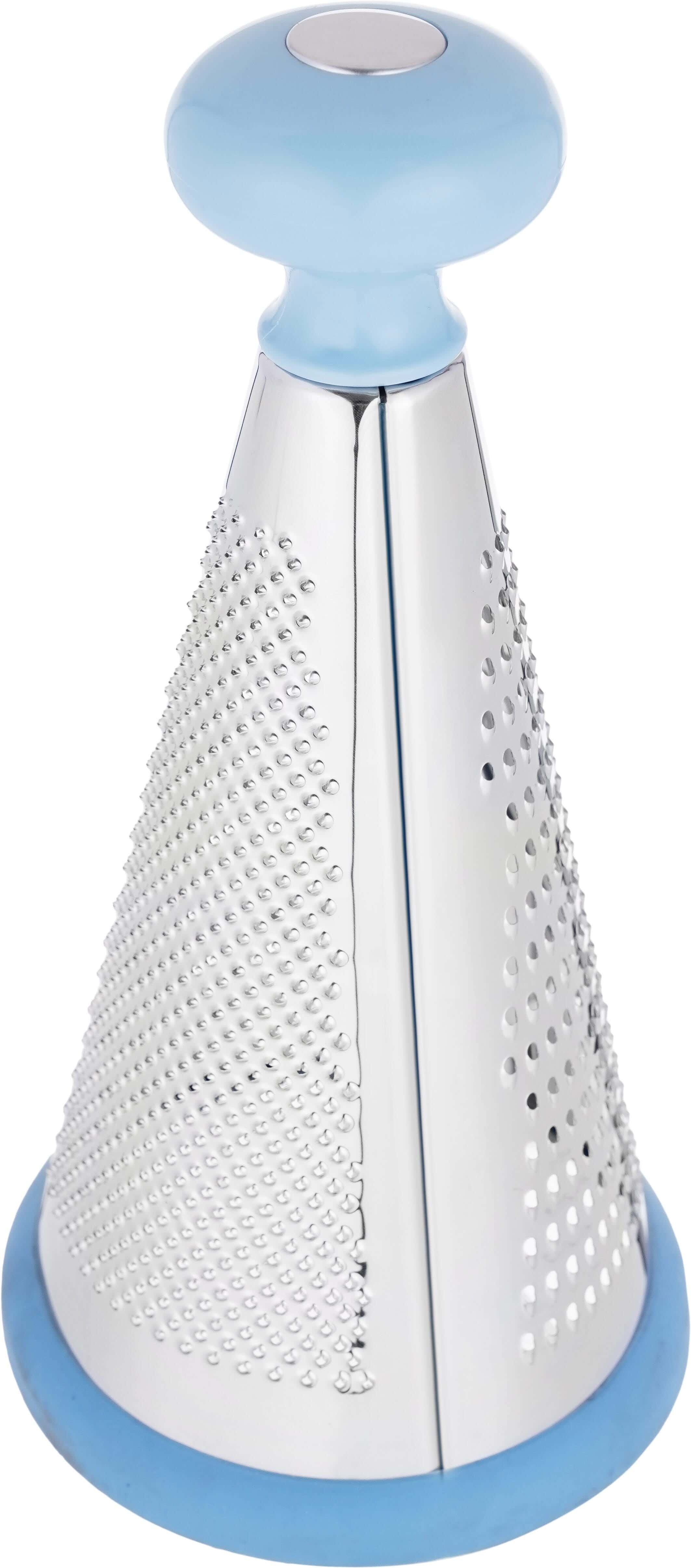 Group Tiger Stainless Steel Grater, Silicone Handle, 30 cm, 3 Sides - Silver Light Blue