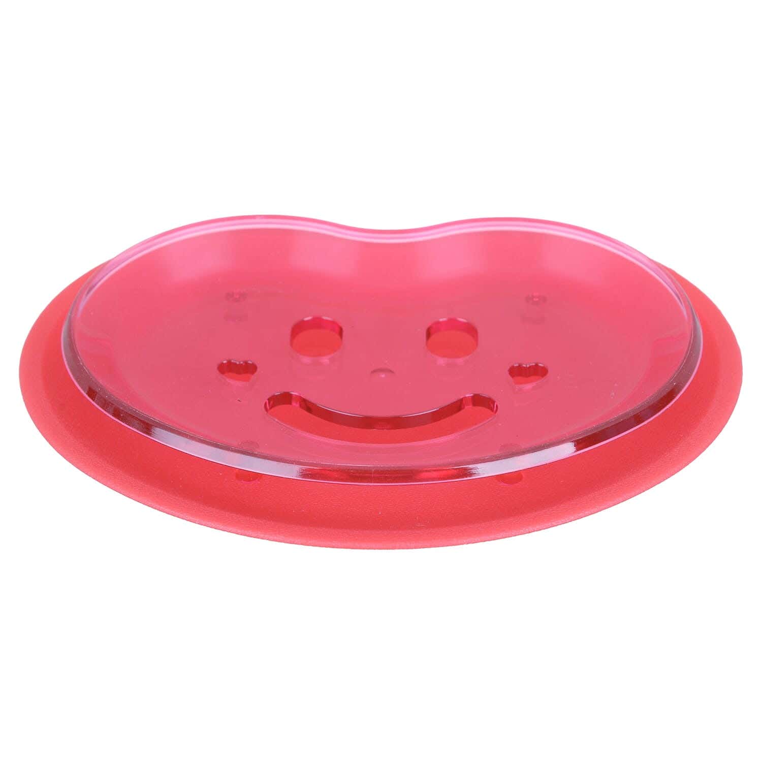 Max Plast Soap Dish, Smile Shape, 13.5×10 cm - Red