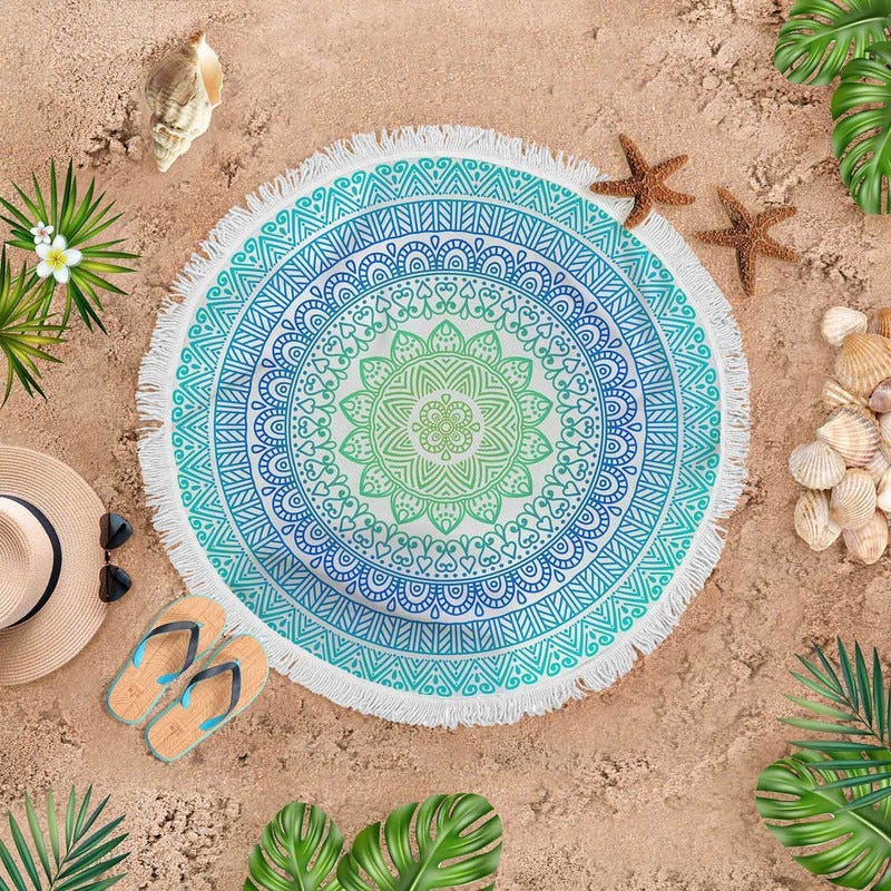 Velvet Beach Rug, 145 cm - Multicolor