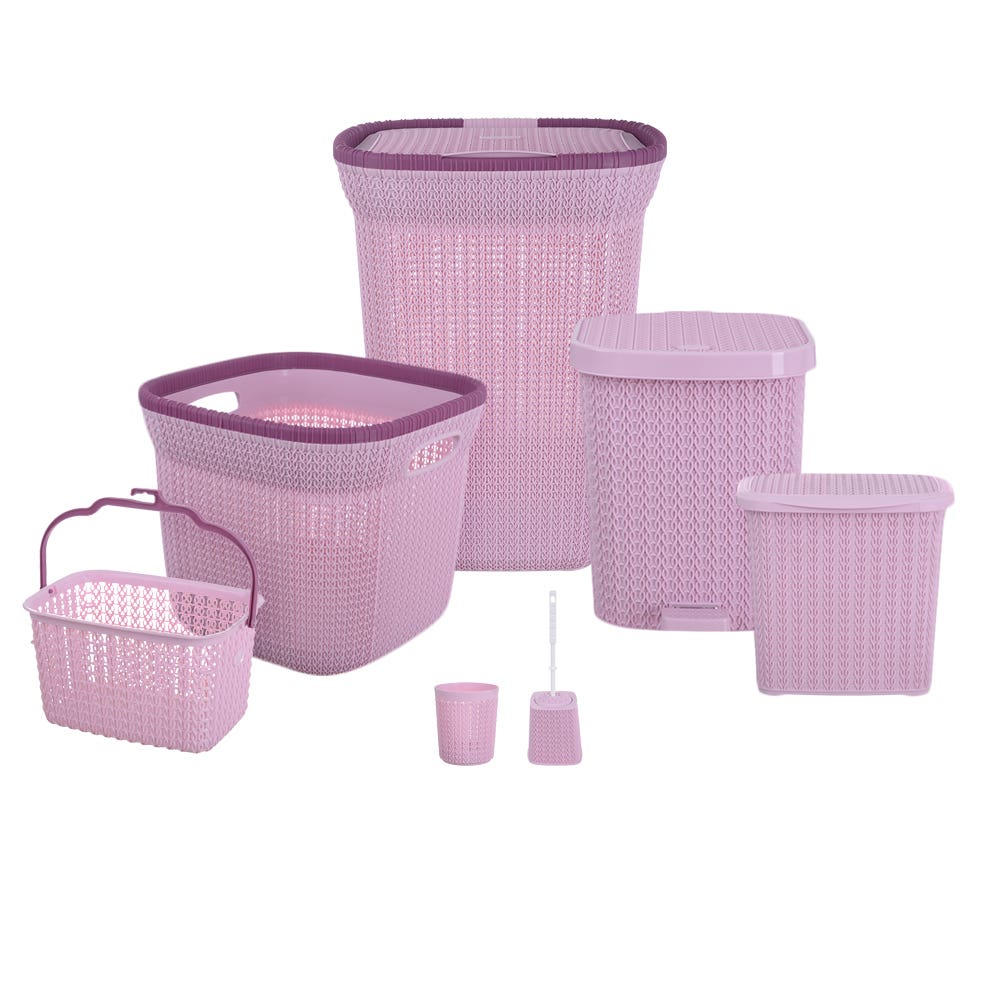 Al Wataneya Nate Cleaning Tool Set, 7 Pieces - Purple