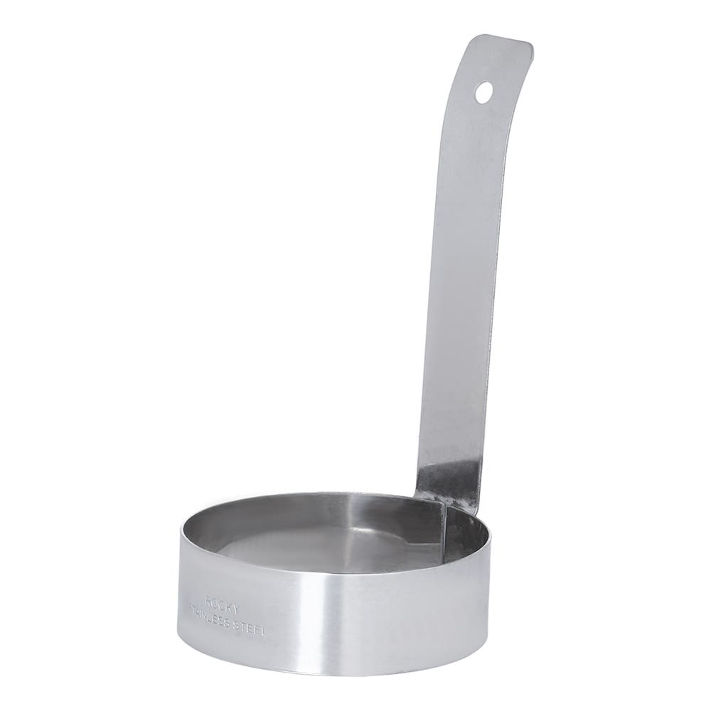 Rocky Stainless Steel Egg Ring - Silver