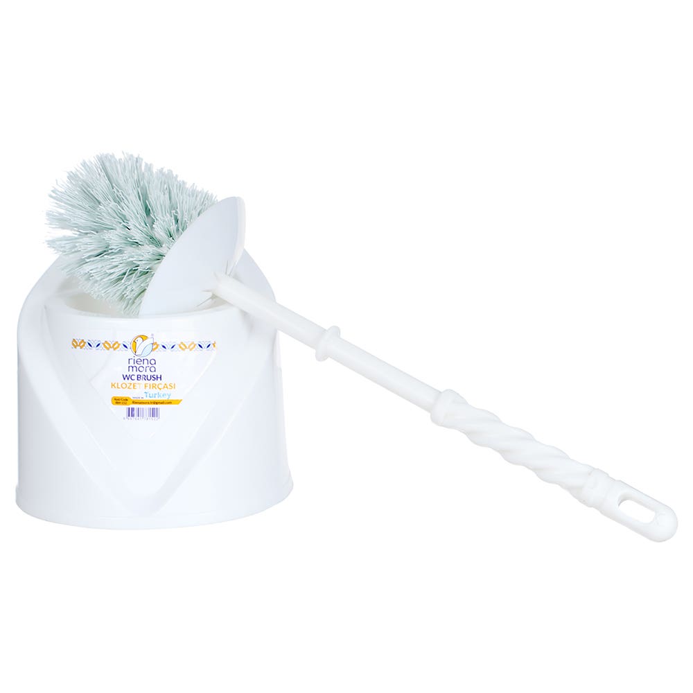 Rienamora Toilet Cleaning Brush With Holder - White