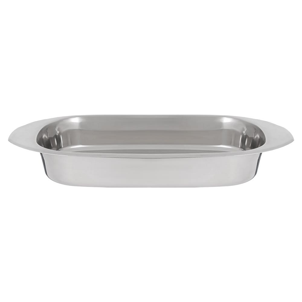 Aboud Stainless Steel Plate, 40×23 cm - Silver