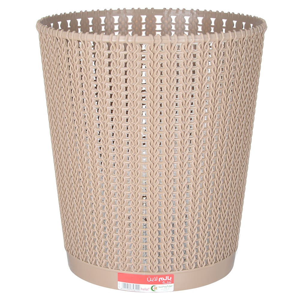El Helal & Star Trash Bin, 24×28 cm - Brown