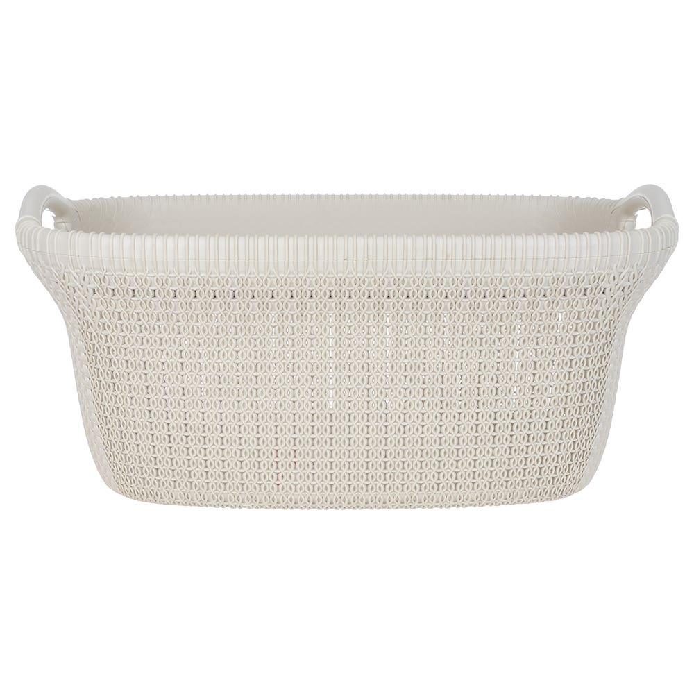 El Helal & Star Oval Laundry Basket, 38×58×25 cm - Beige