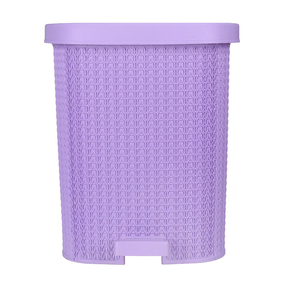 El Helal & Star Palm Line Trash Bin with Pedal, 20 Liter - Mauve