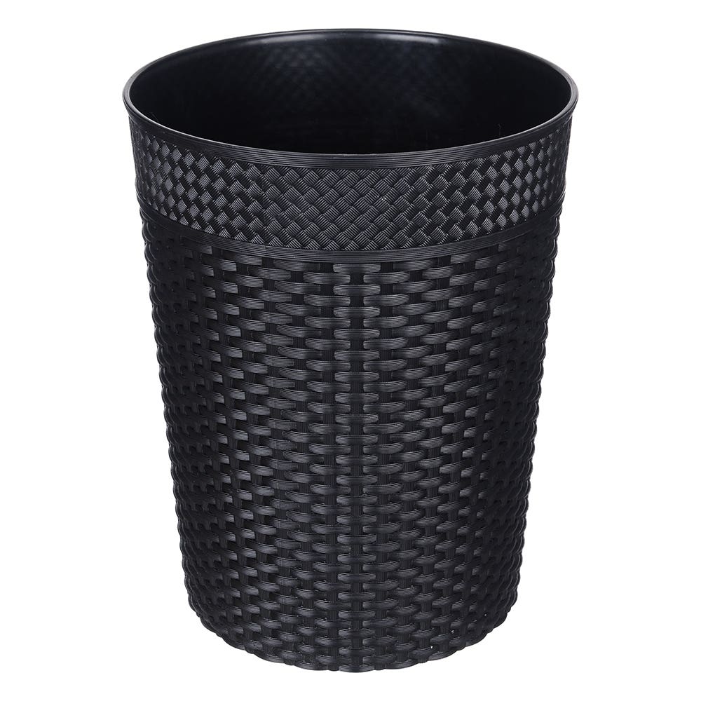 Al Safwa Trash Bin, 24 cm - Black