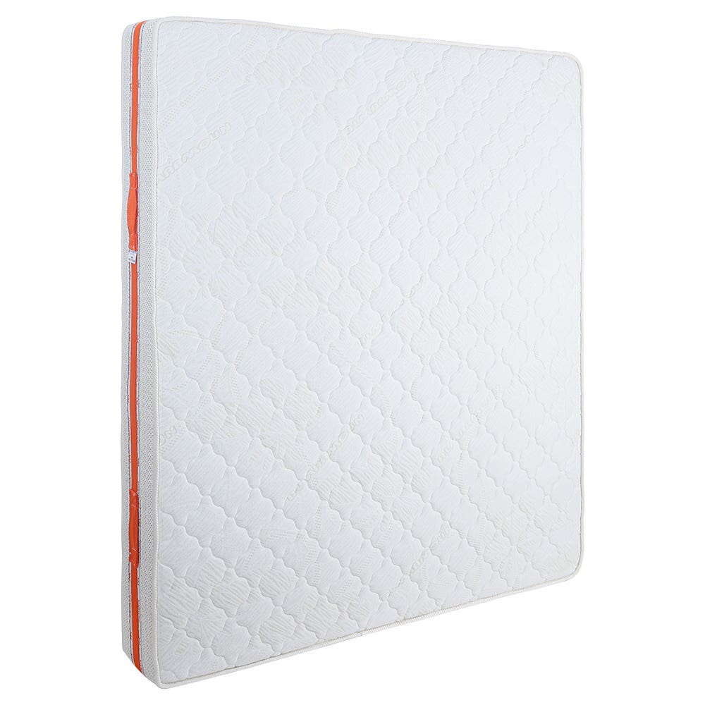 Al Maamoun Orange Mattress, Connected Springs, 160×195 cm, 23 cm height – Orange White