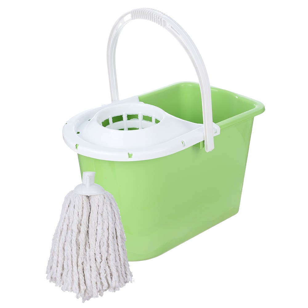 El Helal & Star Bucket with Cotton Replacement, 43×27 cm - Light Green