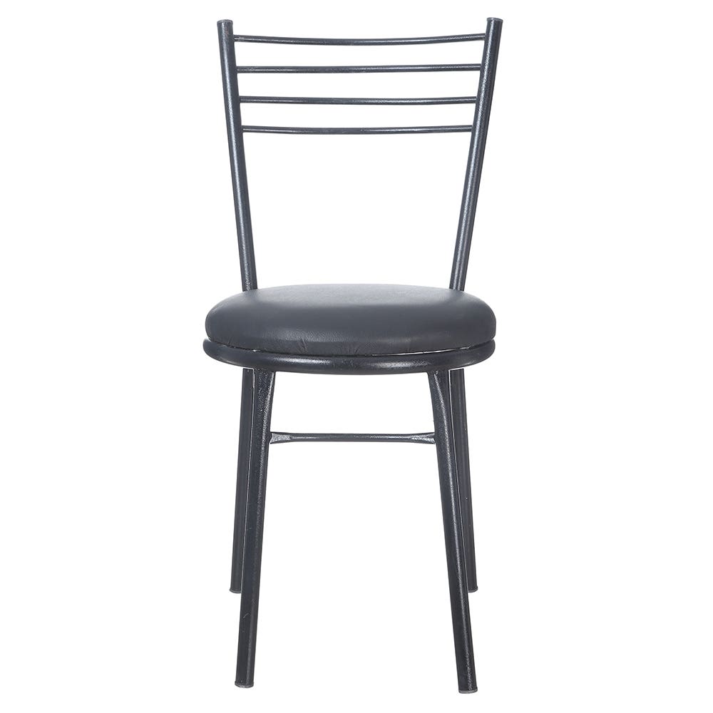 Metal Leather Padded Chair, 40 X 40 X 80 cm - Black